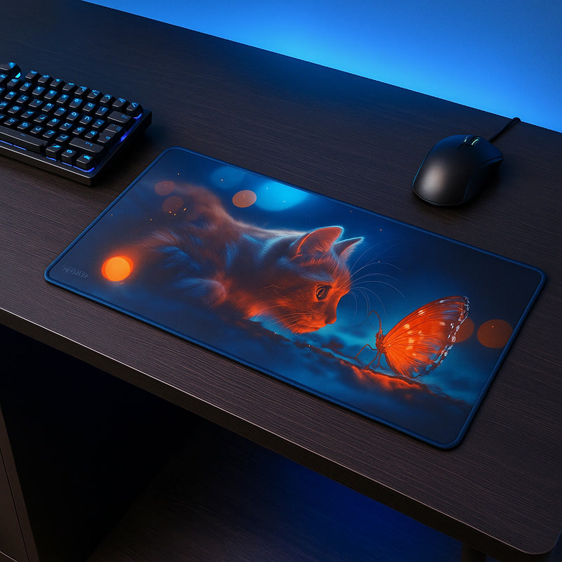 Bild på Curious Cat Stor (Extended) Gaming Musmatta (800x300 mm)