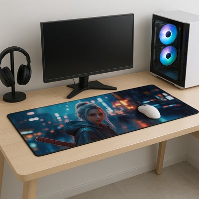 Bild på Cyberstorm Samurai Stor (Extended) Gaming Musmatta (900x400 mm)