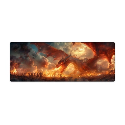 Bild på Fire Dragon Fury Stor (Extended) Gaming Musmatta (800x300 mm)
