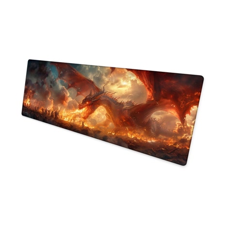 Bild på Fire Dragon Fury XL (800x300 mm) Gaming Musmatta gaming musmatta vinklad till vänster
