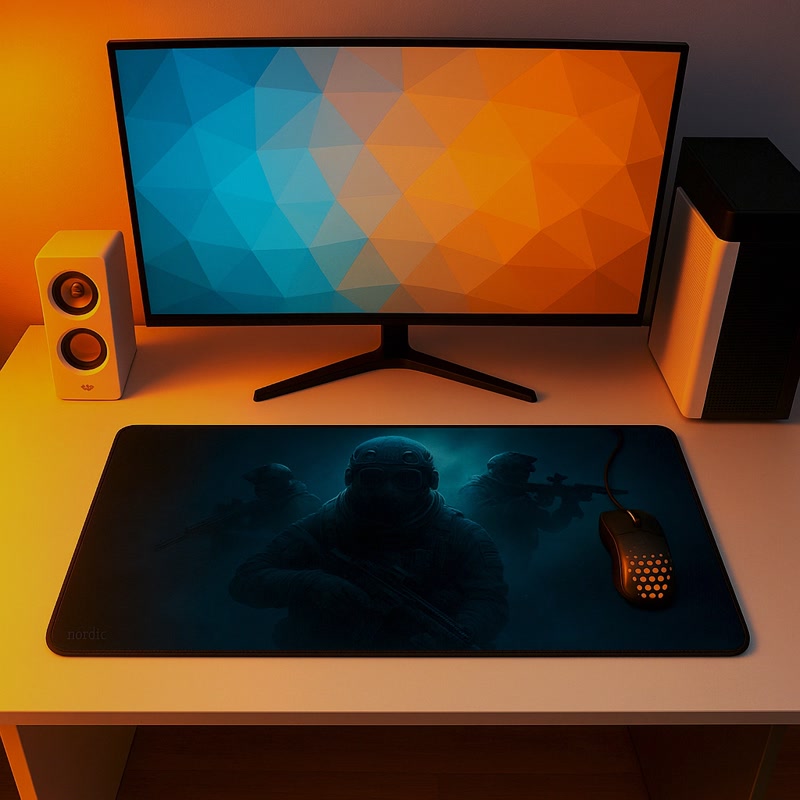 Bild på Ghost Special Forces Trident stor (Extended) Gaming Musmatta (800x300 mm)