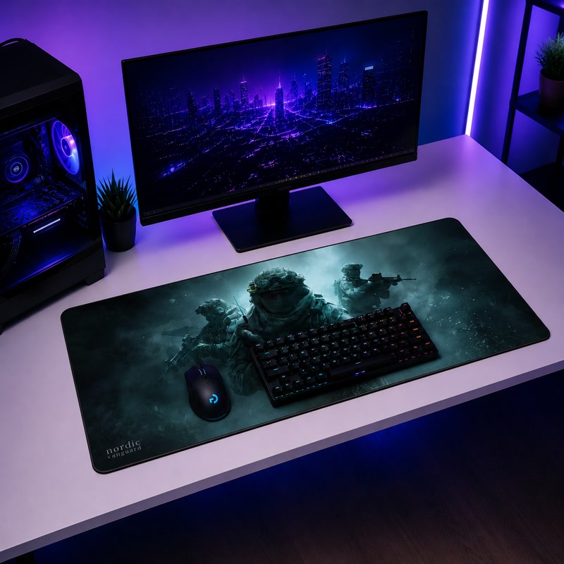 Bild på Ghost Special Forces Trident stor (Extended) Gaming Musmatta (800x300 mm)