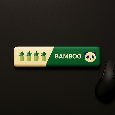 Bild på Handledsstöd för Gaming Tangentbord Bamboo (450 mm) gaming musmatta vinklad till höger